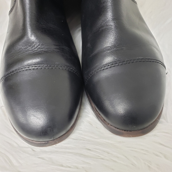 Ugg Inez Sherling Ankle Cuff Leather Boots in Black and Oxford Red Size 7 - Picture 4 of 14